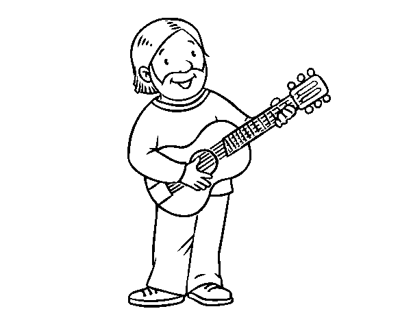 Songwriter coloring page