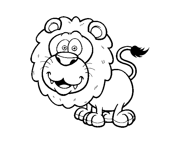Southwest African lion coloring page