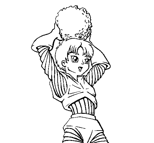 Space warrior coloring page