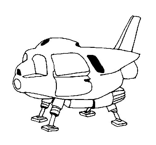 Spaceship coloring page