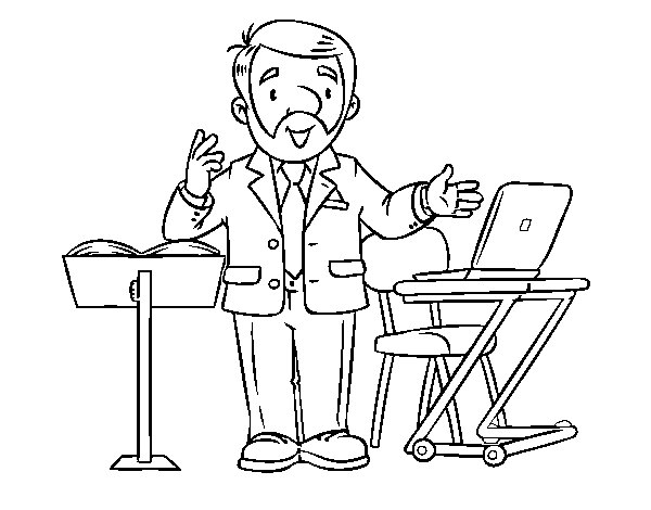 Speaker coloring page