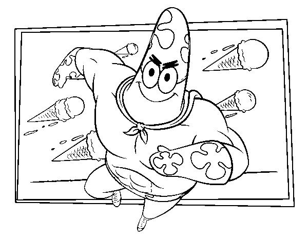 SpongeBob - Superawesomeness to the attack coloring page