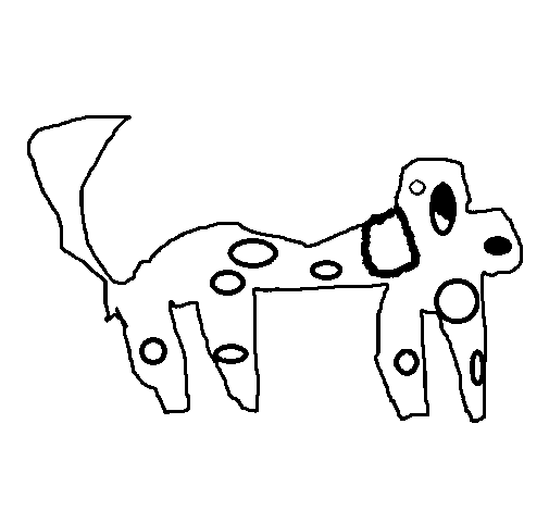 Spotted dog coloring page