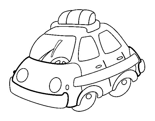 Squad car coloring page