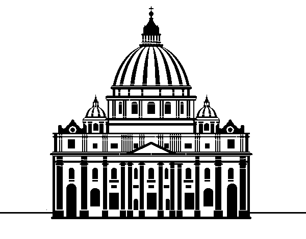 St. Peter's Basilica from Vatican City coloring page