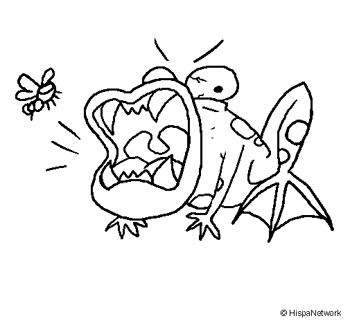Starving toad coloring page
