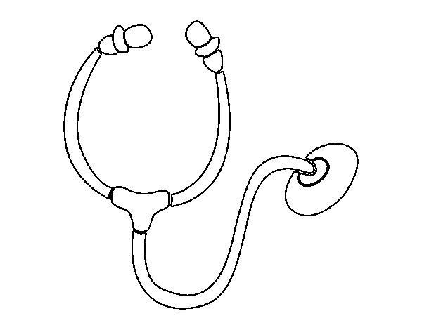 Stethoscope coloring page