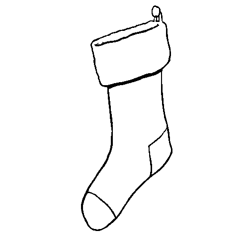 Stocking with no presents coloring page