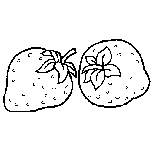 strawberries coloring page