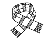 Striped scarf coloring page