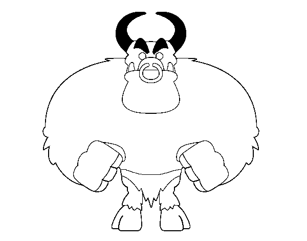 Strong devil coloring page