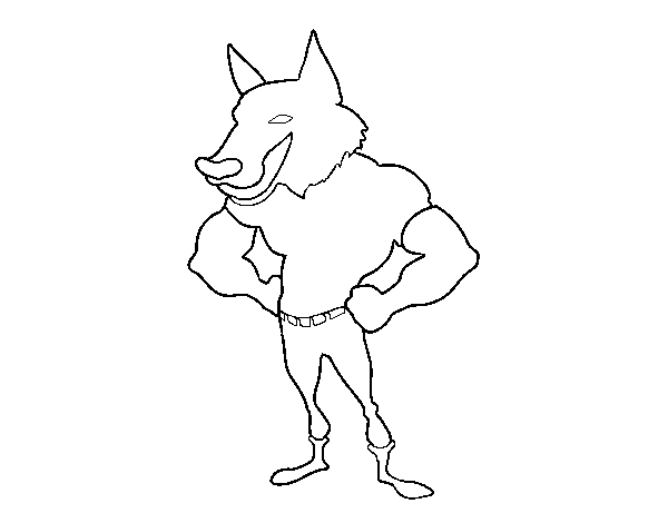 Strong Werewolf coloring page