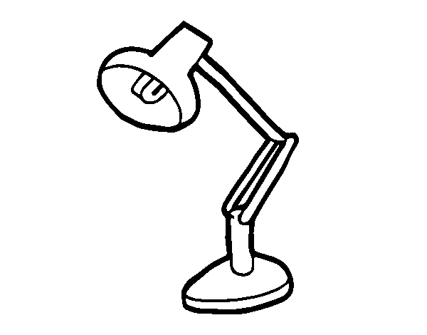 Study lamp coloring page