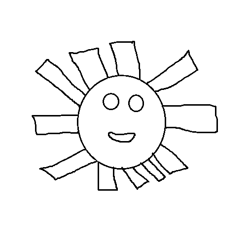 Sun 3 coloring page