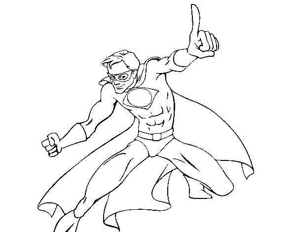 Super boy coloring page