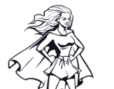 Super girl coloring page