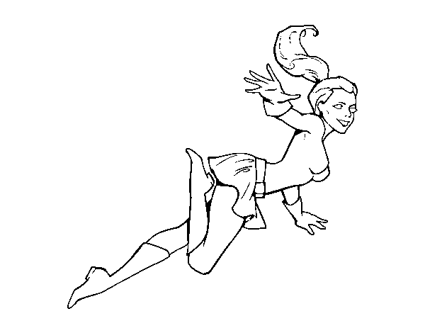 Supergirl coloring page
