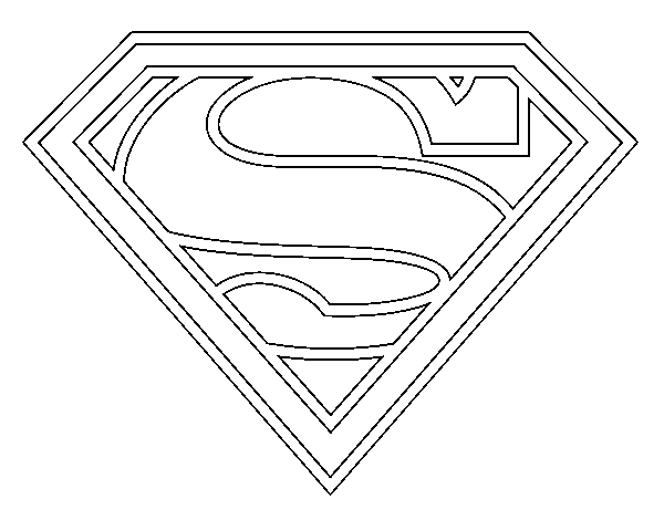 Superman shield coloring page