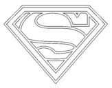 Superman shield coloring page