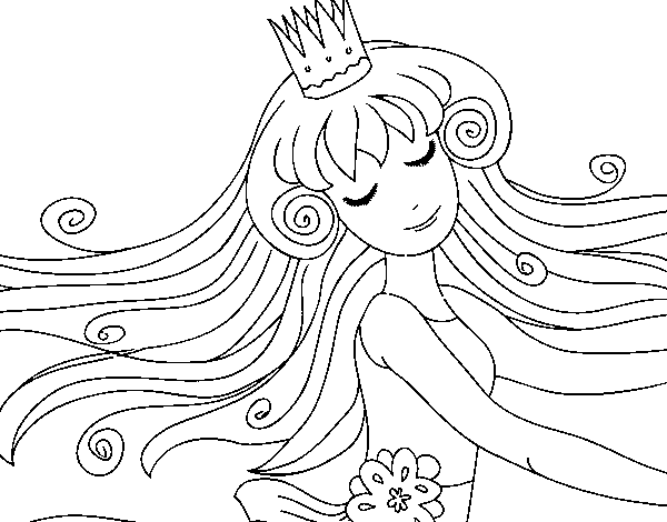 Sweet princess coloring page