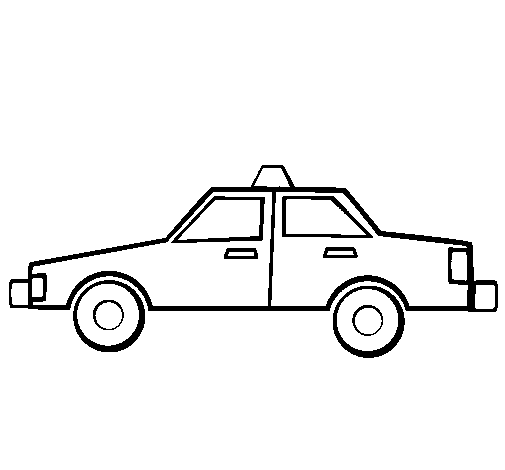 Taxi coloring page