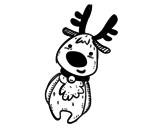 Dibujo de Teddy Christmas Reindeer