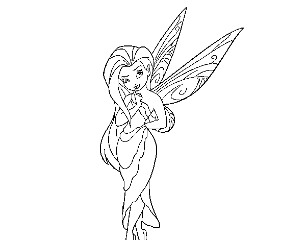 Teenager fairy coloring page