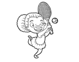 Tennis player coloring page