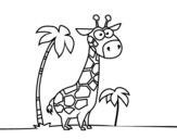 The afican giraffe coloring page