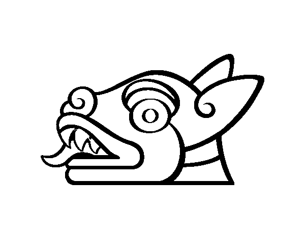 The Aztecs days: the Dog Itzcuintli coloring page