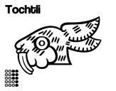 The Aztecs days: the Rabbit Tochtli coloring page