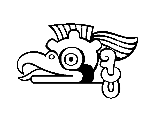 The Aztecs days: the Vulture Cozcaquauhtli coloring page