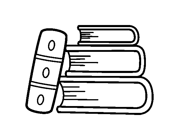 The books coloring page