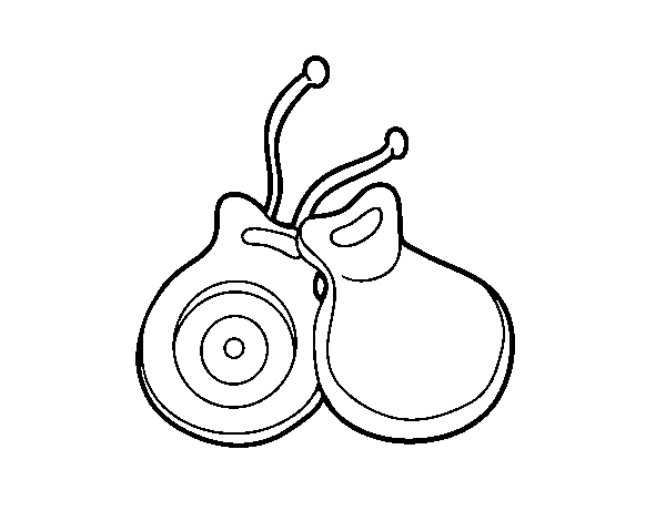 The castanets coloring page