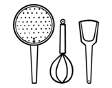 The cookware coloring page