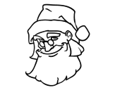 The Father Christmas face coloring page
