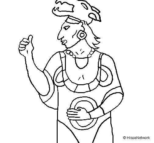The god Ah Puch coloring page