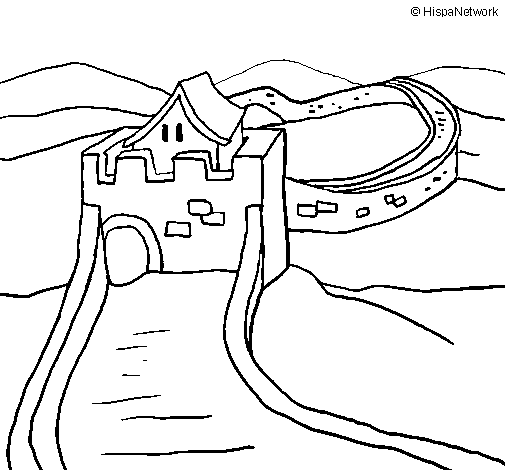 The Great Wall of China coloring page