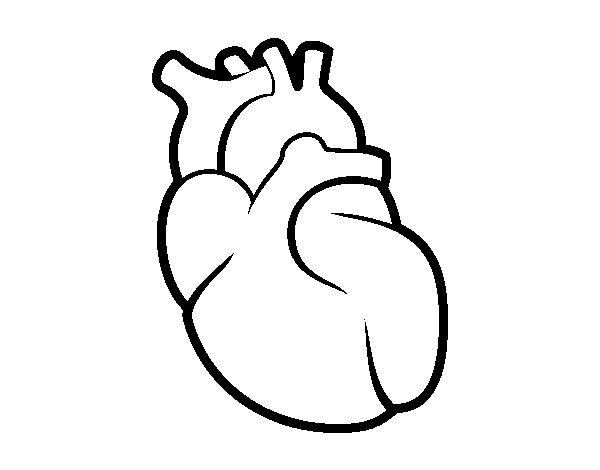 The heart coloring page