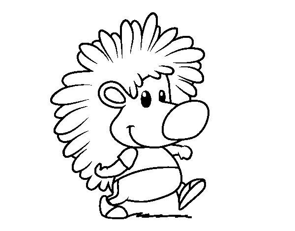 The hedgehog coloring page