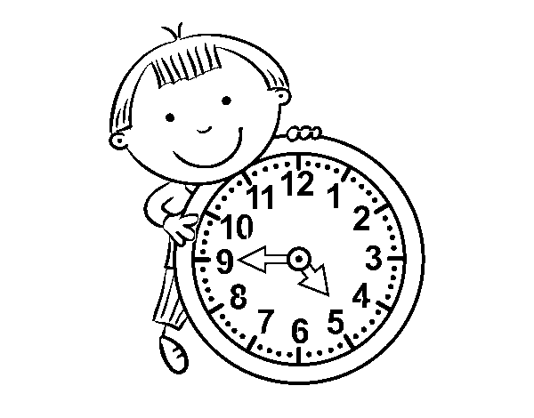The hours coloring page