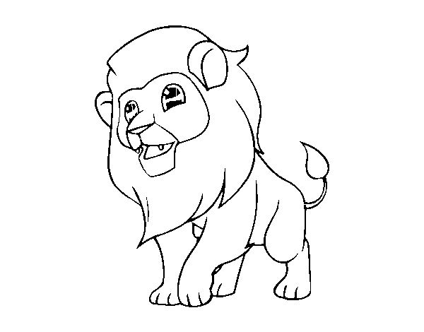 The king of the jungle coloring page