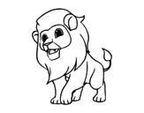 The king of the jungle coloring page
