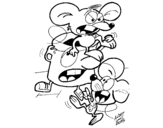 The mice coloring page
