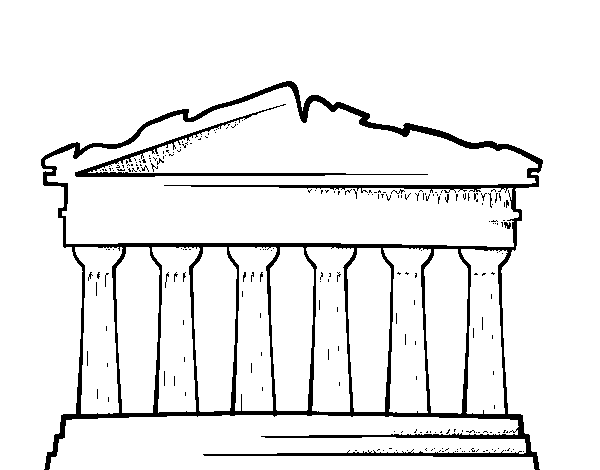 The Parthenon coloring page