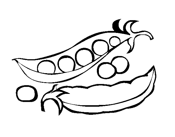 The peas coloring page