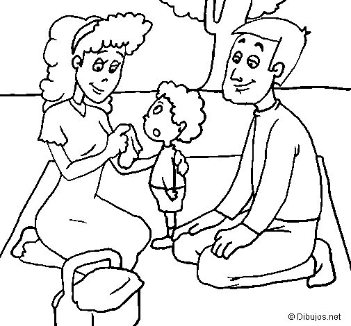 The picnic coloring page