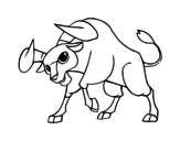 The Spanish Fighting Bull coloring page