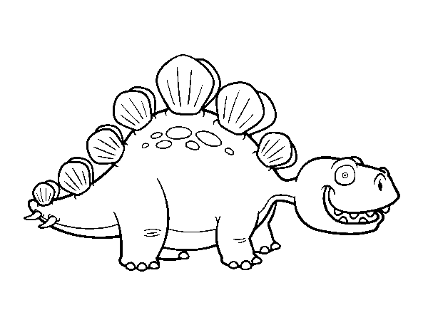 The Stegosaurus coloring page