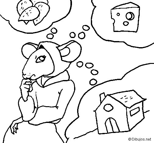 The vain little mouse 4 coloring page
